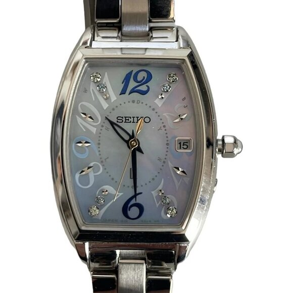 Auth SEIKO LUKIA 1B32-0AA0 832596 Silver Women's Wrist Watch